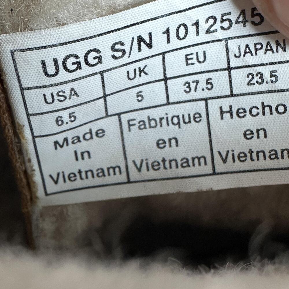 UGG Boots Womens Size 6.5 Brown Luisa Shearling Lined Leather - Picture 11 of 14